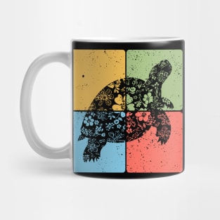 Tortoise Silhouette Slow and Steady Minimalist Art Mug